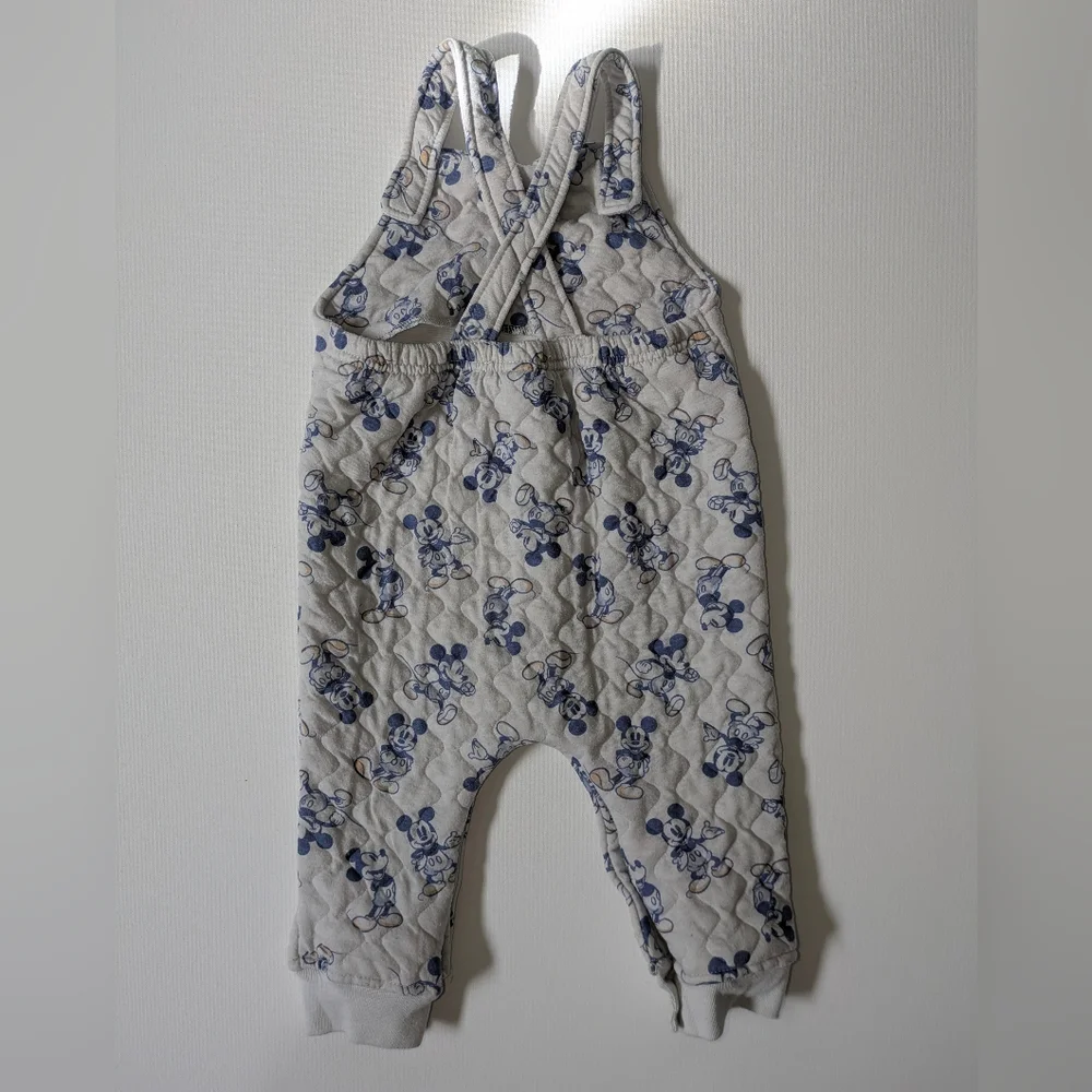 Disney Baby Blue and White Overalls 24 Months